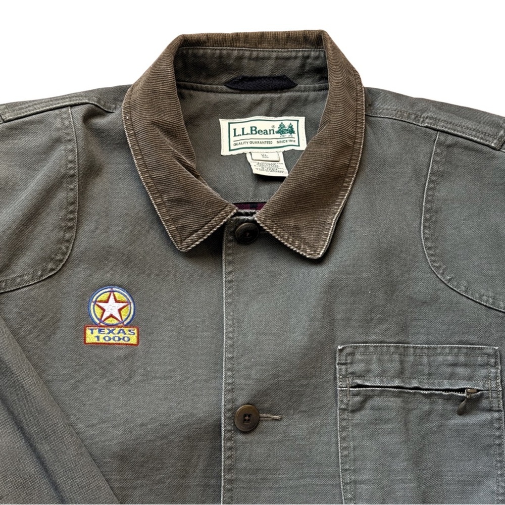 Vintage LL Bean Field Jacket - Embroidered Texas 1000 Patch - RARE
